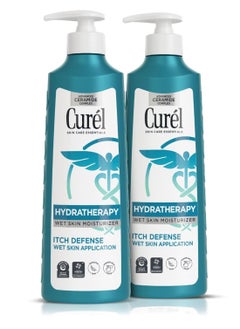 Curel Curel Hydra Therapy In Shower Lotion, Itch Defense Body Moisturizer with Advanced Ceramide Complex, Vitamin E, & Oatmeal Extract, Helps to Repair Moisture Barrier, 12 Ounce (Pack of 2)  - Image 1