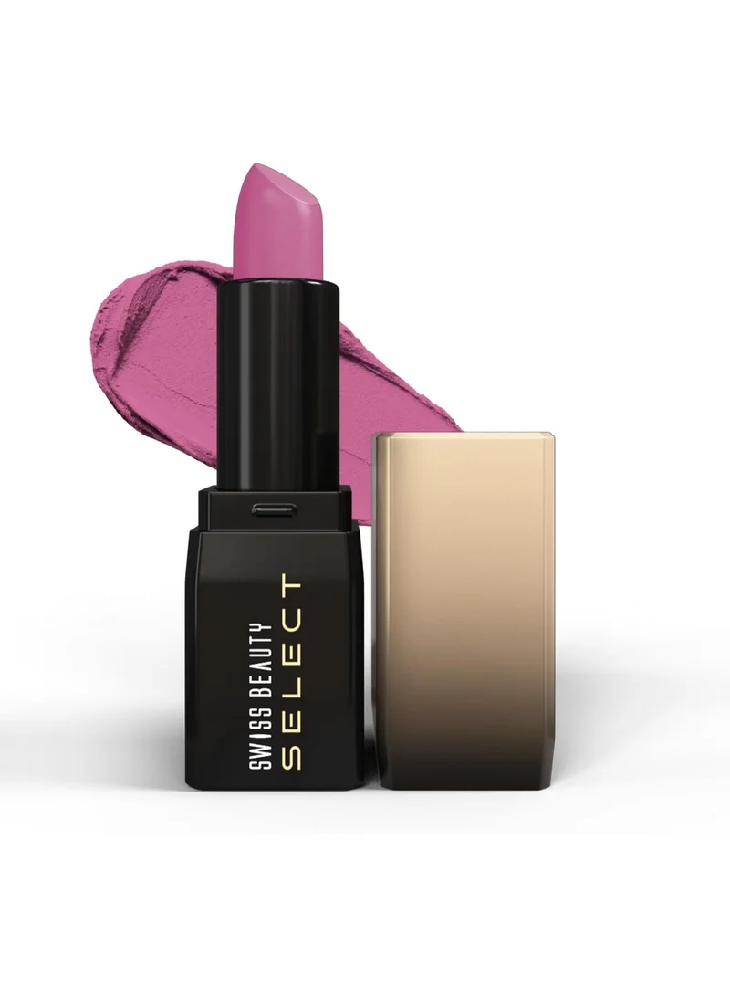 Swiss Beauty Swiss Beauty Select Dare To Matte Creamy Lipstick | with Velvety matte finish | Long Lasting Stay | with Vitamin E | Shade- Persian Pink, 3.8g |