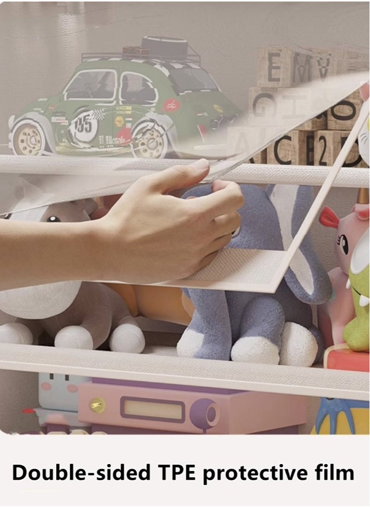 Kutis 6-Tier Large Capacity Kids Toys Organizer Storage Shelf Plastic/PET White 64x30x105 cm  - Image 4