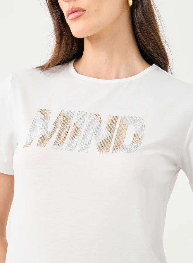 Styli Styli Women White Slogan Print T-Shirt