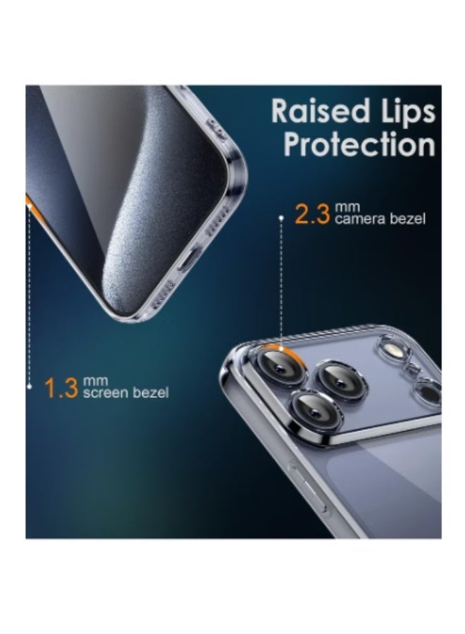 غطاء شفاف لـ iPhone 17 Pro Max – نحيف للغاية ومقاوم للصدمات – مقاوم للخدوش، غطاء حماية مضاد للسقوط بحواف مرتفعة – خلفية شفافة، إطار TPU مرن – متوافق مع شاحن MagSafe – مثالي لشاشة 6.9 بوصة - Image 3