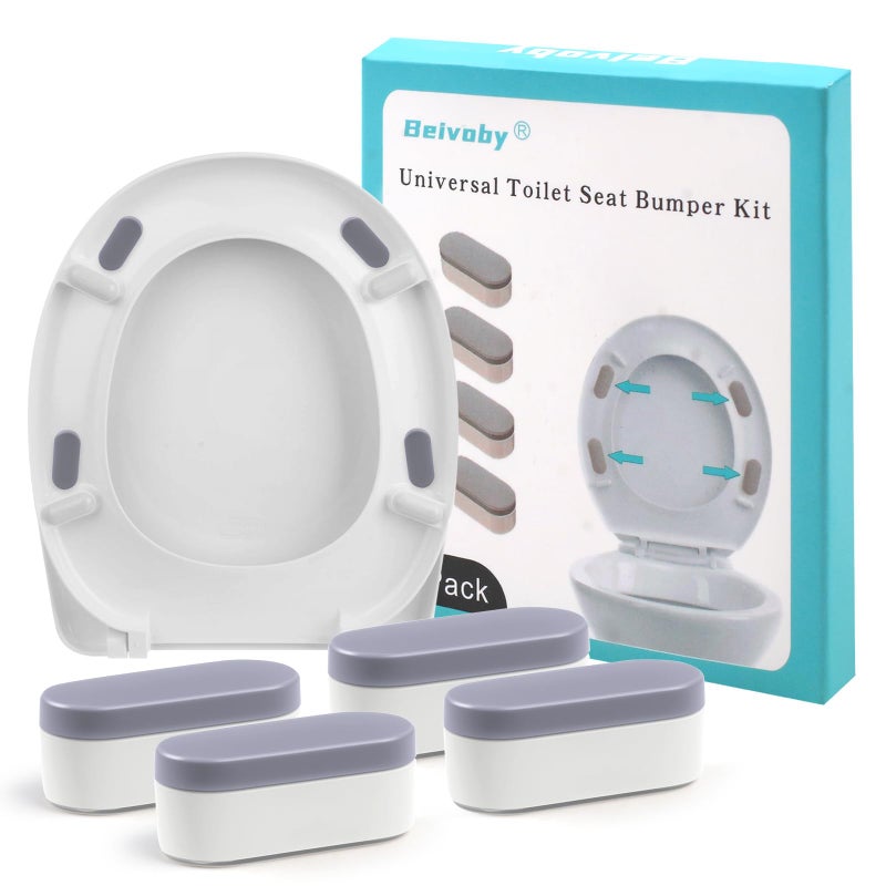 BEIVOBY Universal Toilet Seat Bumpers, Suitable for Bidet Kits, 4 Pack Toilet Seat Spacers, Compatible with Most Toilet Models, Equipped with Durable Adhesive - Image 5