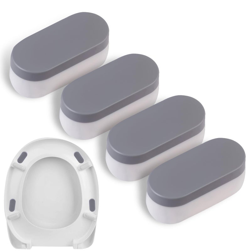 BEIVOBY Universal Toilet Seat Bumpers, Suitable for Bidet Kits, 4 Pack Toilet Seat Spacers, Compatible with Most Toilet Models, Equipped with Durable Adhesive - Image 1