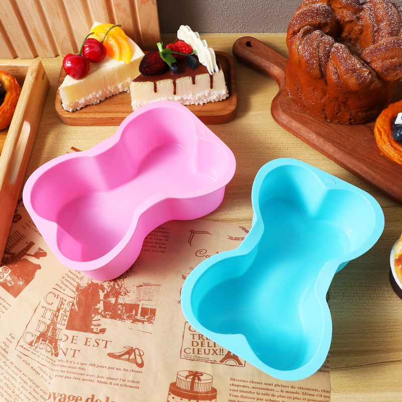 Bone Shaped Cake Pans for Easy Release, Durable Silicone, Perfect for Dog Birthday Treats - Image 4