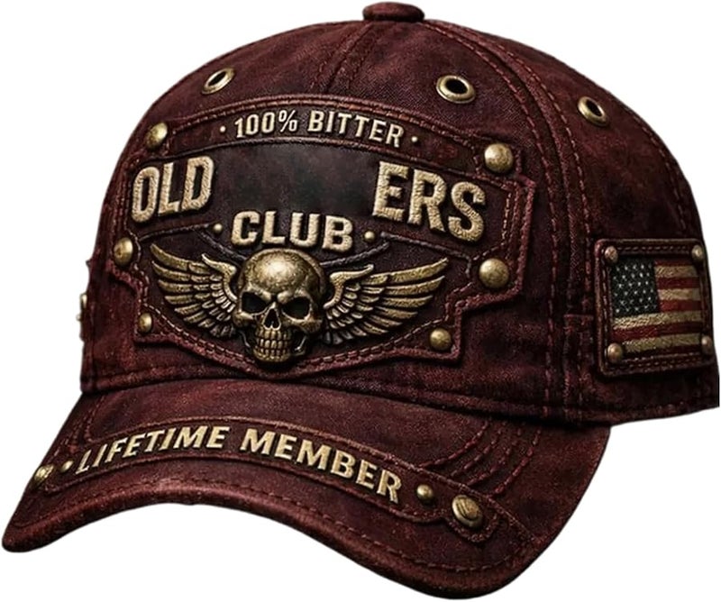 Adjustable Baseball Cap 55 60cm Skull Angel Wings Print Lightweight Breathable Hat - Image 1