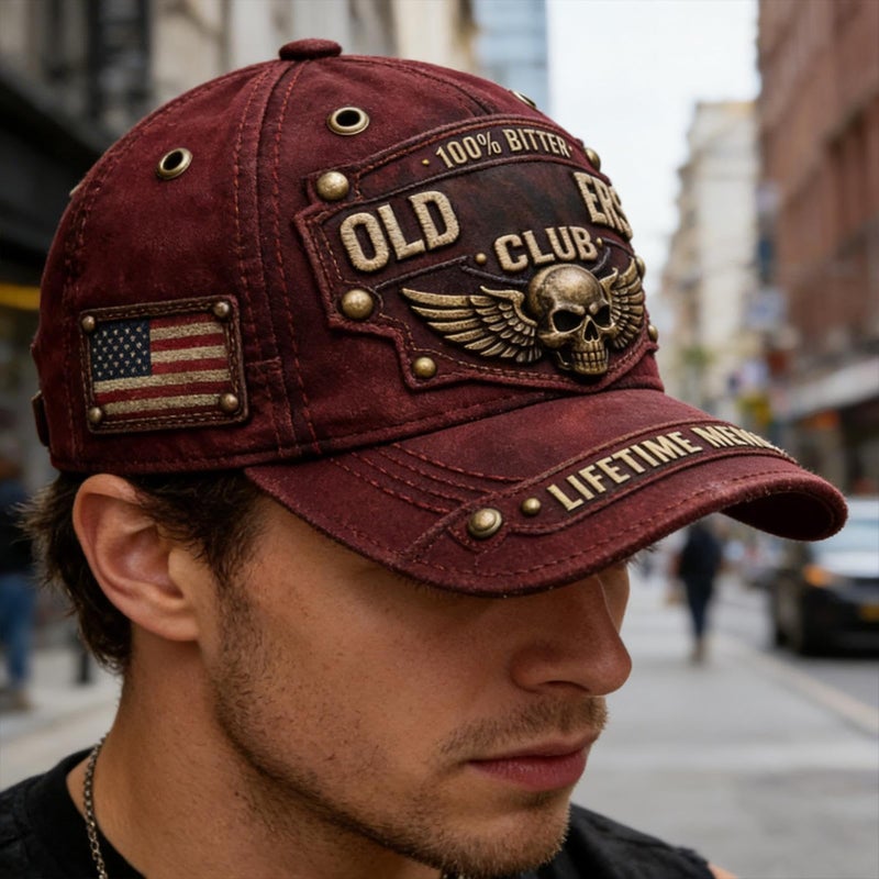 Adjustable Baseball Cap 55 60cm Skull Angel Wings Print Lightweight Breathable Hat - Image 5