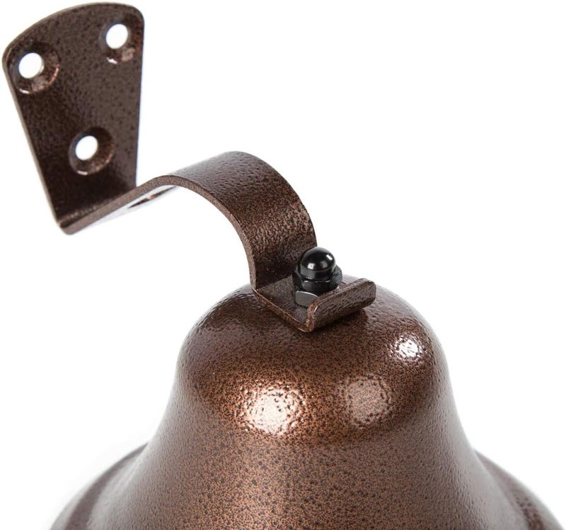 WMM Hanging Bell Dinner Bell Outdoor Bell Bracket Mount Wall Bell Indoor Rope Bell Ship/Boat/Nautical/Door/School/Reception/Home/Church Bell(Copper) - Image 2