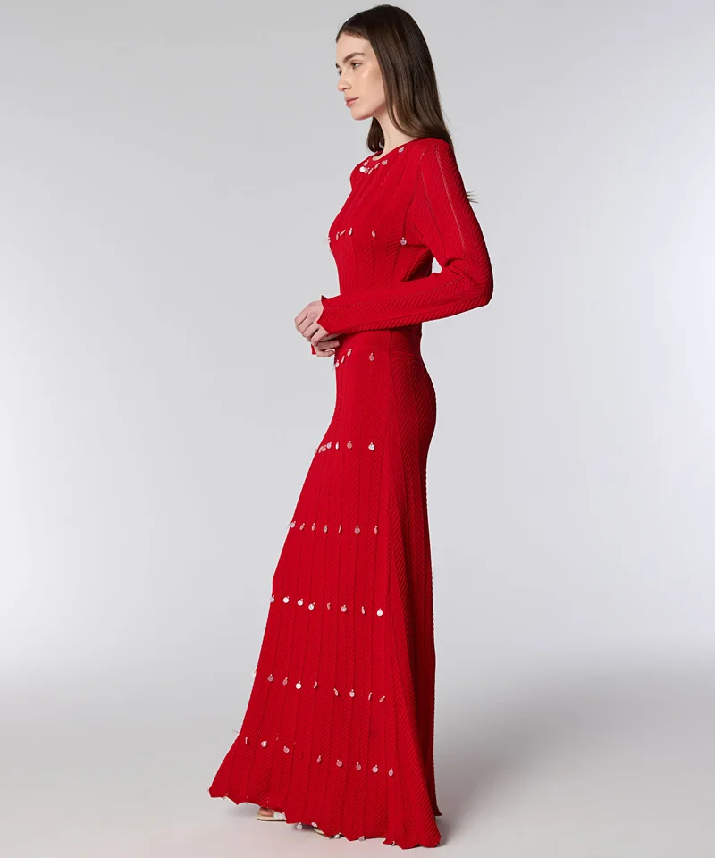 ايبيكيول Sequin-Embellished Knit Dress