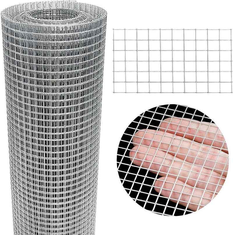 WURJHSONG Hardware Cloth 8 x 10 14 in Galvanized Wire Mesh Roll 23 GA Chicken Wire Fence Roll for Chicken Pencoop Fences Screen mesh RabbitSnake Fences Poultry enclosures Handicraft Making etc - Image 2