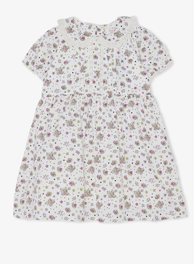 Ripples Girls Printed Cotton Dress