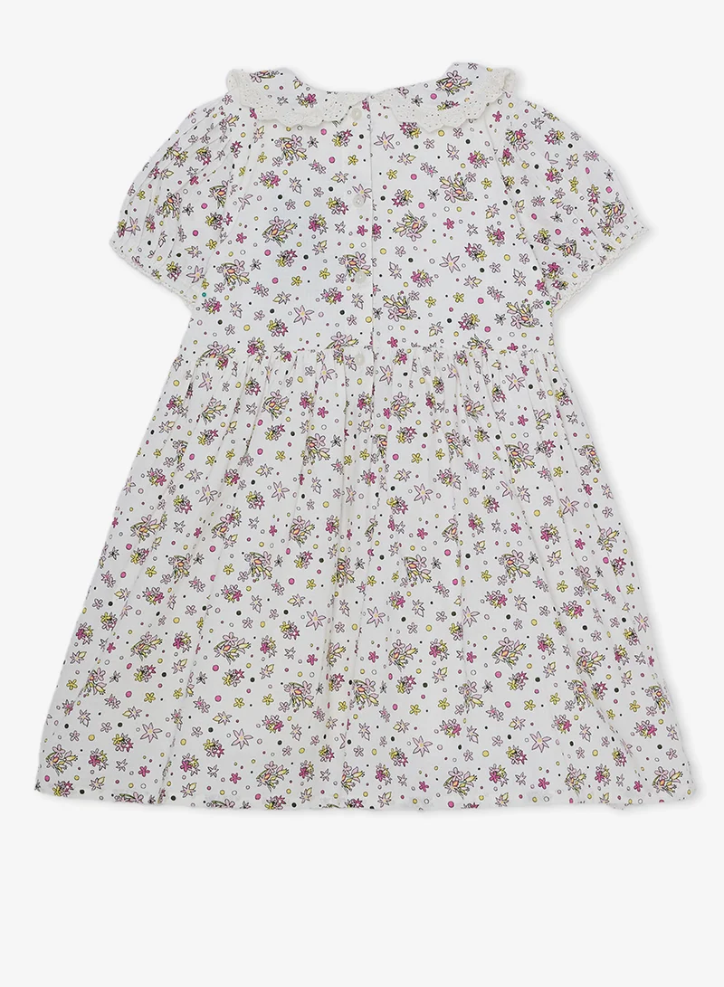 Ripples Girls Printed Cotton Dress