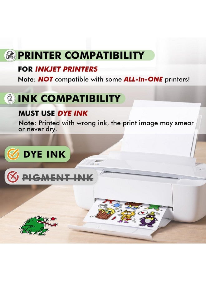 KOALA PAPER Koala Clear Sticker Paper For Inkjet Printer - Waterproof Clear Printable Vinyl Sticker Paper - 8.5X11 Inch 50 Sheets Transparent Glossy Sticker Paper For Diy Personalized Stickers, Labels, Decals  - Image 3
