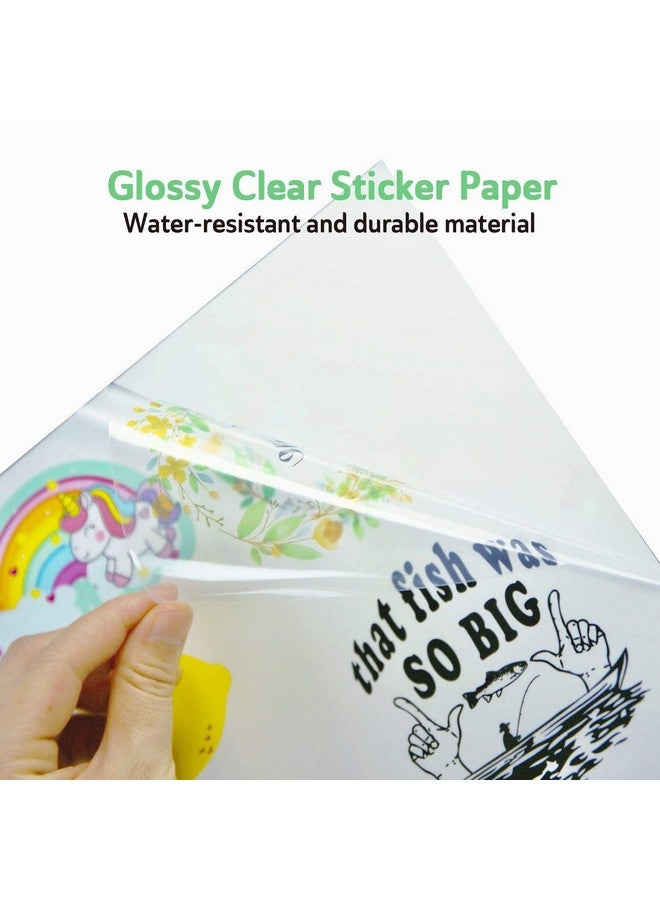 KOALA PAPER Koala Clear Sticker Paper For Inkjet Printer - Waterproof Clear Printable Vinyl Sticker Paper - 8.5X11 Inch 50 Sheets Transparent Glossy Sticker Paper For Diy Personalized Stickers, Labels, Decals  - Image 2