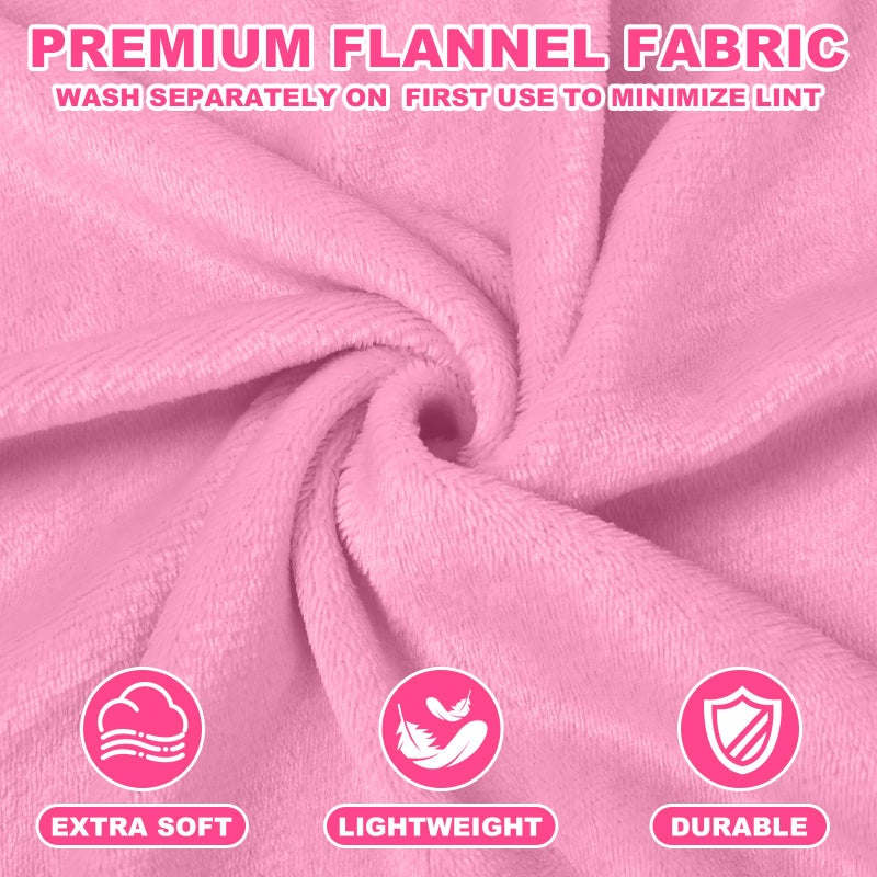 Chicingyou 36 Pcs Sleepover Party Supplies for Girls Including Warm Flannel Blanket Fuzzy Socks Ribbon and Gift Bag for Sleeping Slumber Spa Birthday Party Gift Favor(Pink) - Image 3