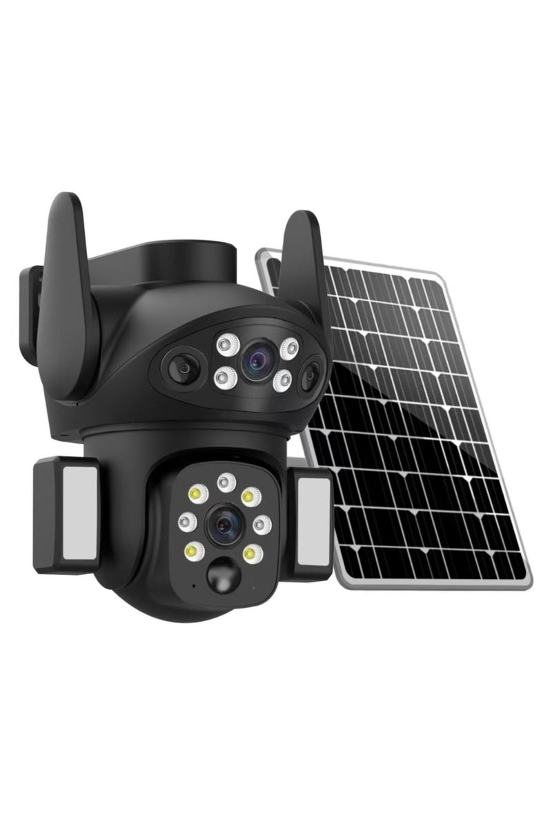 DIGI CORE 8MP Dual 4K FHD Lens Camera Outdoor Security Camera System For Home & Indoor-Outdoor IP Cameras With Different Modes 360 Wireless Camera With V380 Pro App Control (SIM Internet Working Only) Built-In Microphone And Speaker Human Detection Solar PTZ Security Cameras, 4G Network Supported Two Way Audio, Night Vision, Intelligent Solar Energy Alert PTZ Camera IP66 Waterproof Camera With 64GB SD Card - Image 2