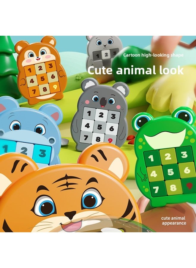 لعبة ألغاز مغناطيسية رقمية من Huarong Road Sliding Puzzle للأطفال، لعبة Sudoku، لوحة تدريب التفكير المنطقي، اللون: 3062 نمر كبير - Image 3