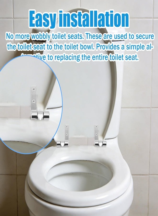 Penitue Toilet Seat Hinge Replacement Kit, Universal Metal Hinges with Bolts, Screws, Nuts, Washer Bathroom Hardware Fittings for Most Wooden Toilet Seats, Easy Install - Image 5