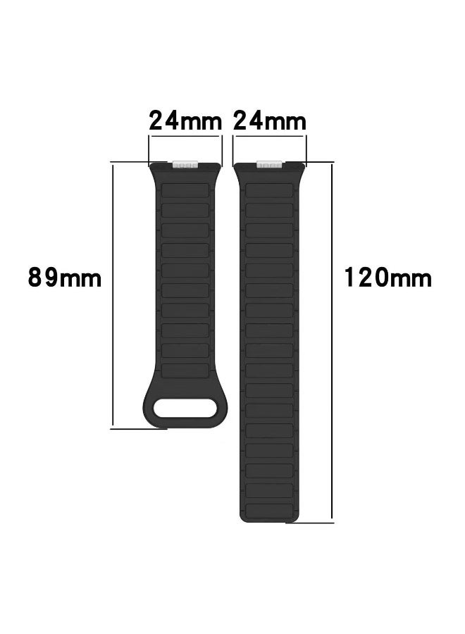 for huawei watch fit 5pro/5/4pro/4/3pro/3 strap magnetic soft breathable silicone sports band, compatible huawei watch fit 5pro/5/4pro/4/3pro/3 , unisex (band only, watch not included) black - Image 5