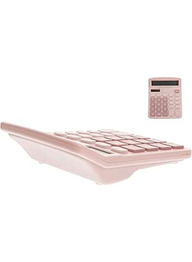 Solar Calculator 12 Digit Dual Power Desktop Office Supplies with Color Display - Image 1