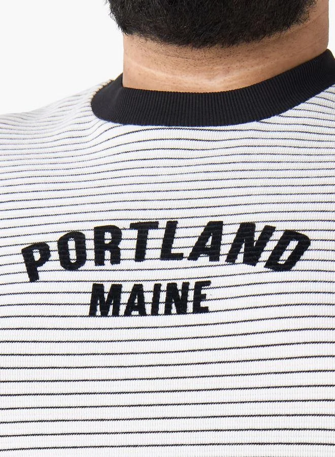 Maxim  Men Regular Fit Crew Neck Short Sleeves Portland Printed T shirt for Men | Best Price UAE