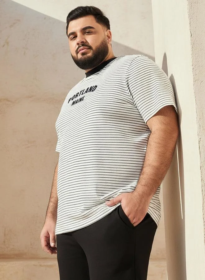Men Regular Fit Crew Neck Short Sleeves Portland Printed T shirt
