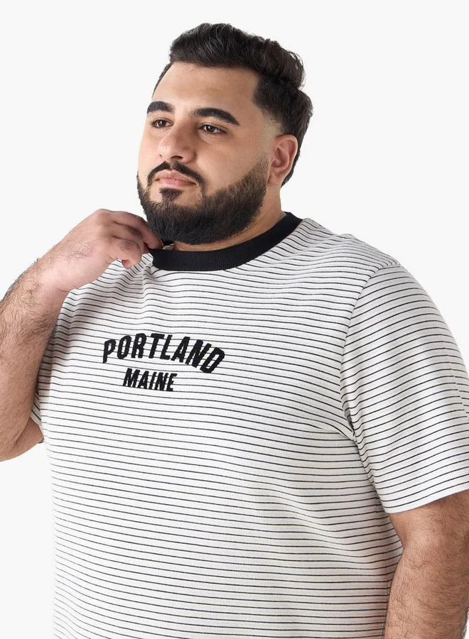 Maxim  Men Regular Fit Crew Neck Short Sleeves Portland Printed T shirt for Men | Best Price UAE