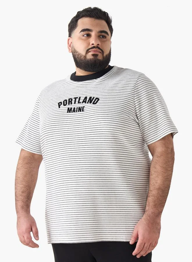 Maxim  Men Regular Fit Crew Neck Short Sleeves Portland Printed T shirt for Men | Best Price UAE