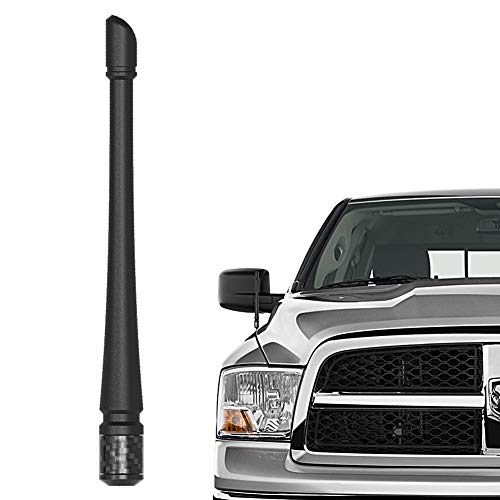 RYDONAIR Short Antenna Compatible with Dodge Ram 1500 2500 3500 1990-2025 & Ford F250 F350 1990-2025, Internal Copper Coil for Enhanced Reception, Car Wash Proof, 7 inches Rubber Antenna Replacement - Image 1