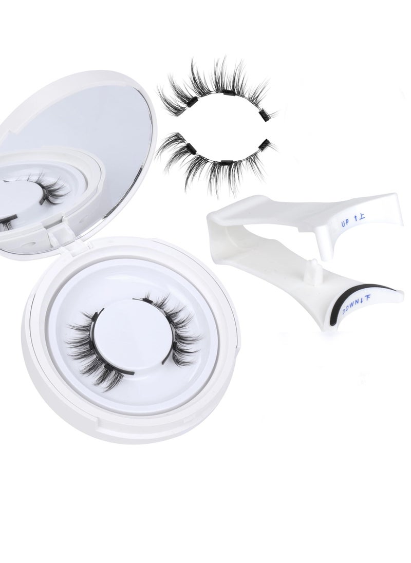 Excefore - Natural Magnetic Eyelashes - Reusable Magnetic Lashes Kit with Applicator for a Wispy False Eyelashes Look, No Glue or Liner Needed (1 Pair) - Image 1