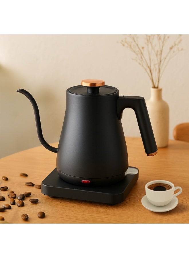 توسكانا يو غلاية كهربائية احترافية بسعة 1000 مل وقدرة 1000 واط  بتصميم فوهة طويلة لسكب دقيق، غلاية ماء كهربائية مزودة بقاعدة و مؤشر تشغيل مع مقبض مريح مضاد للانزلاق