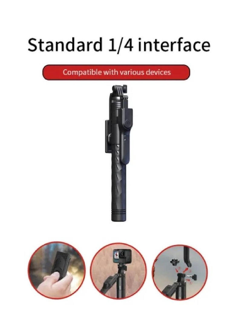 جينيكست KT-239 حامل ثلاثي القوائم لعصا سيلفي بطول 1.75 متر ومشبك للهاتف الخلوي وتصميم قابل للدوران وحامل تثبيت للكاميرا - Image 3