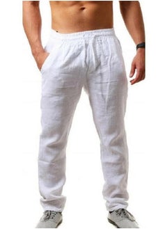 Loquat Men's Hip Hop Breathable Flax Sports Pant 