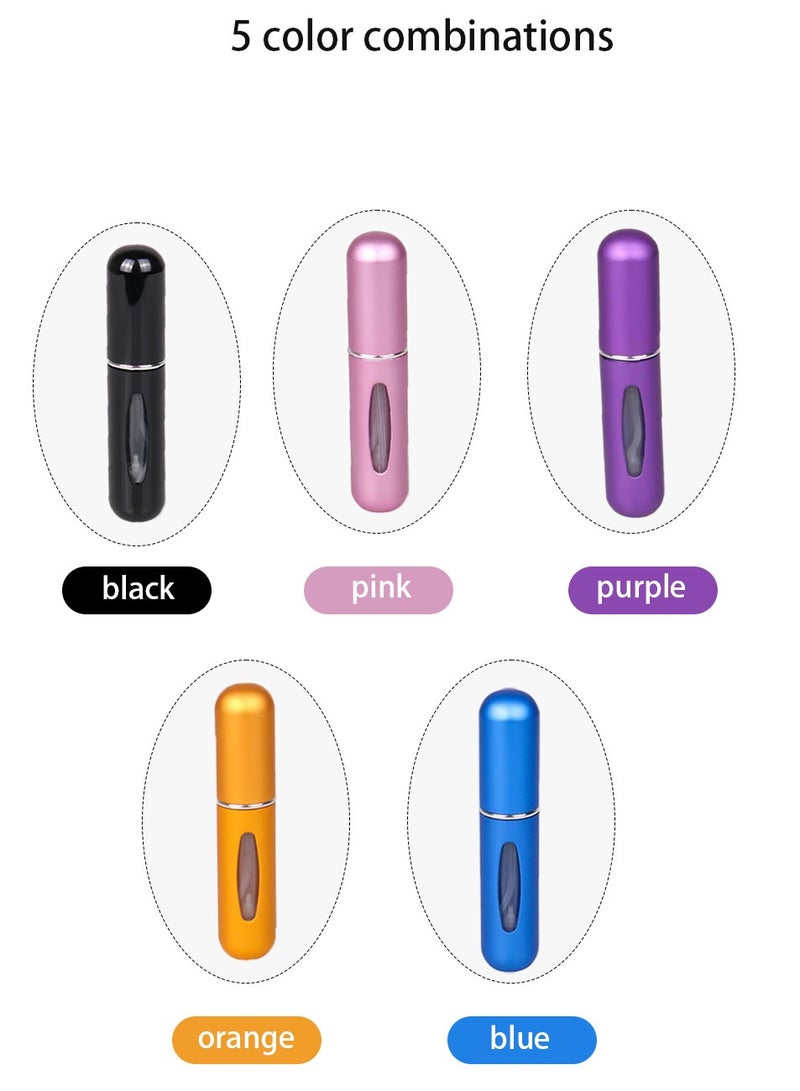 Generic 5 Pcs Pack Perfume Bottle Empty Refill, Perfume Atomizer, Refillable Portable Mini Perfume Atomizer, Travel Perfume Spray Bottle Atomizer, Leak Proof,5 ml - Image 3