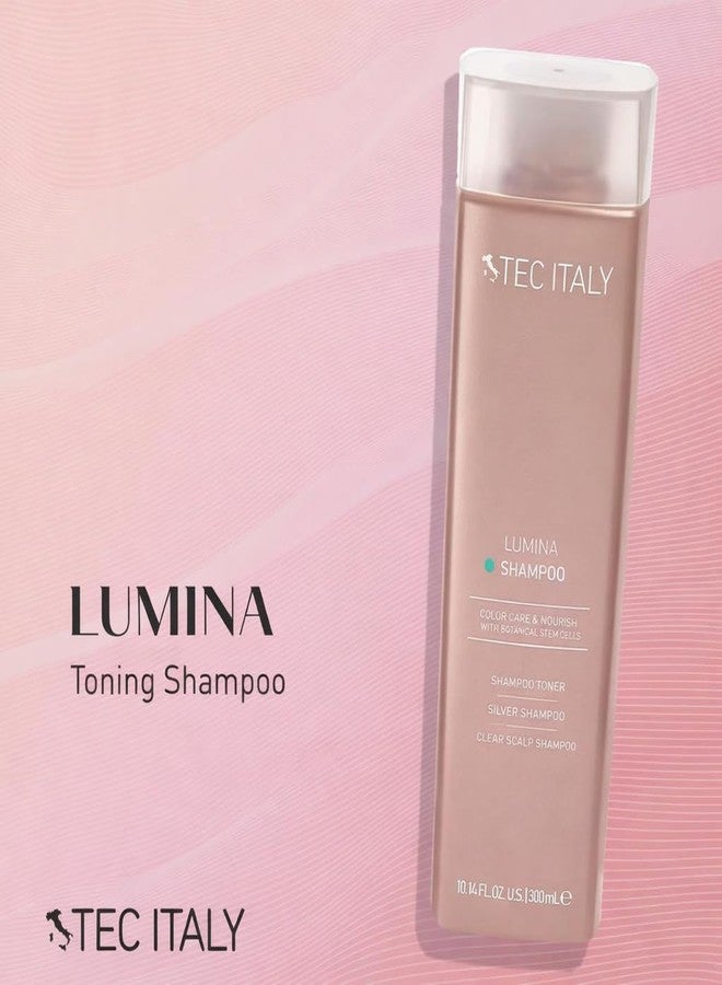 Tec Italy Lumina Shampoo 300 ml – Toning Shampoo for Natural Gray & White Hair, Neutralizes Yellow Tones, Enhances Silver Brightness, Professional Color Care - Image 2