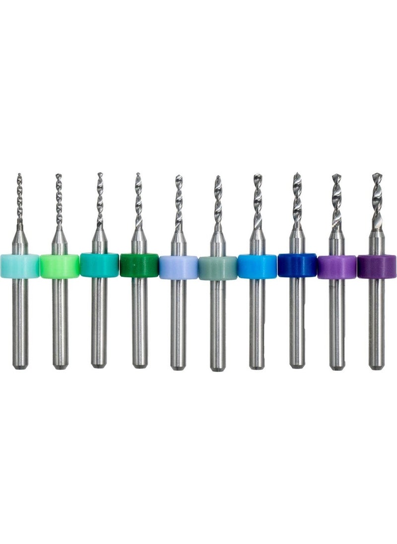 TOMAX 04101120 Micro Drill Bit Set 1.1 - 2.0 mm (10 Pieces)  - Image 1