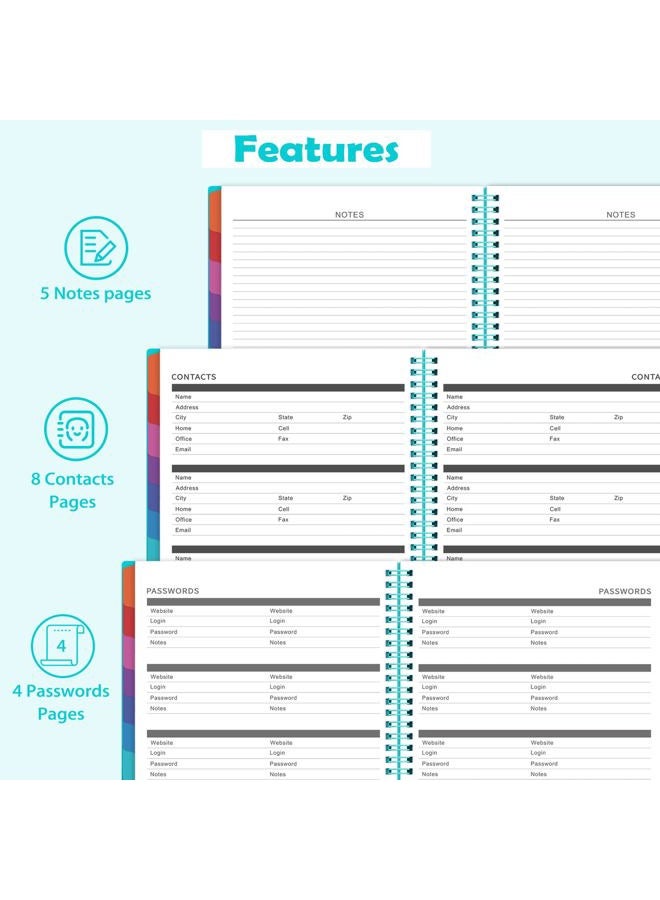 Tersus 2026 Monthly Planner - January 2026 - December 2026, 12 Months Planner Calendar 2026, 9" x 11", Colorful Monthly Tabs, Suitable for School & Work - Image 4