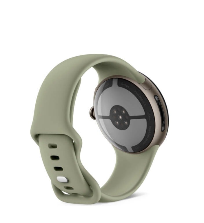 Google Pixel Watch 5 Smartwatch 45mm – Actua 360 Domed Display, Snapdragon W5 Gen 2, Advanced Health Sensors, Bluetooth 6.0 & Wi-Fi, Satin Pyrite Aluminum Case with Olive Active Band Olive - Image 3