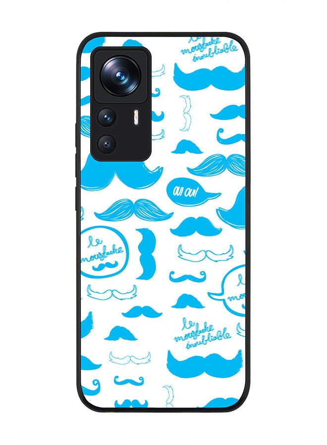 Stylizedd Rugged Black edge case for Xiaomi 12T/12T Pro Slim fit Soft Case Flexible Rubber Edges Anti Drop TPU Gel Thin Cover - Le Moustache  - Image 1