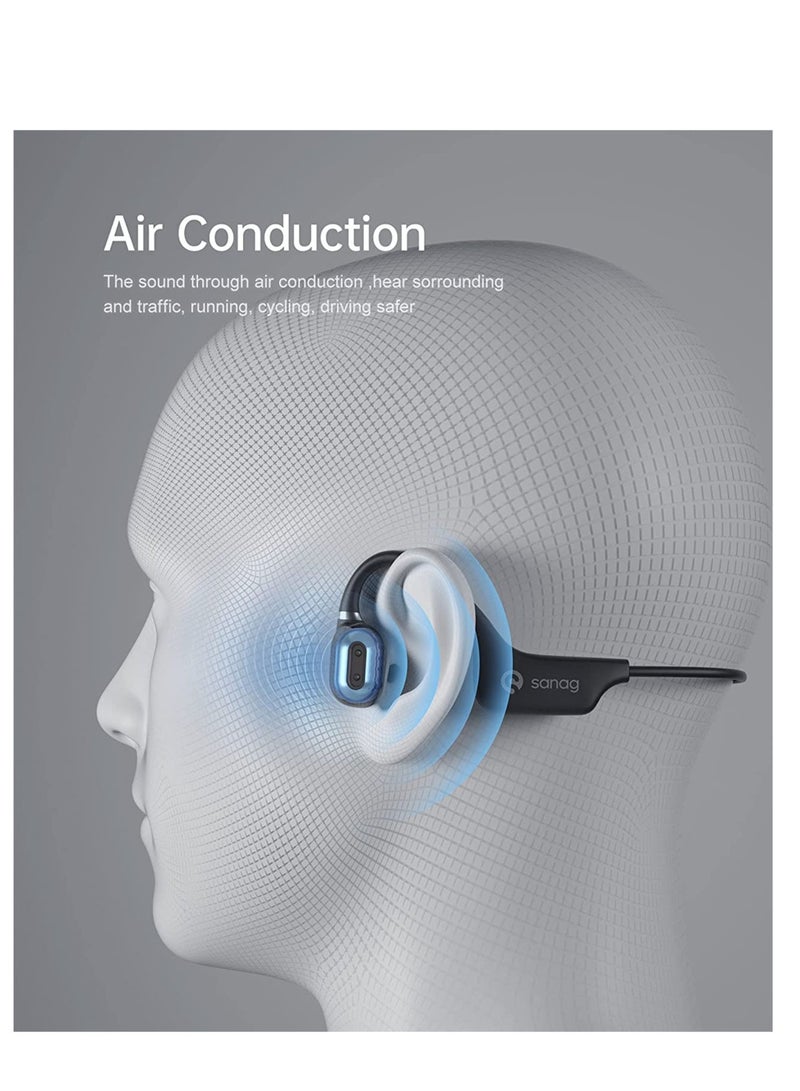 ساناج A5X صحيح العظام موصل سماعة أذن مفتوحة الأذن بلوتوث اللاسلكية الرياضة سماعات رأس مقاومة للماء ثلاثية الأبعاد صوت ستيريو - Image 2