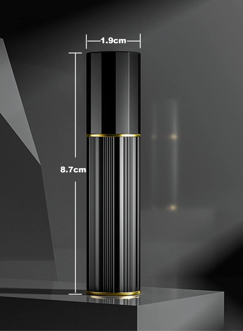 أنمي 2 قطعة زجاجة عطر للسفر إعادة تعبئة عطر 5 مل، عبوة سفلية (أسود + أخضر) - Image 3