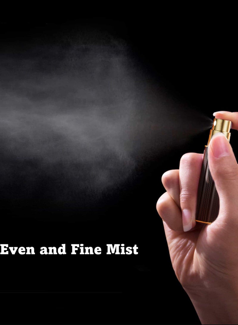 أنمي 2 قطعة زجاجة عطر للسفر إعادة تعبئة عطر 5 مل، عبوة سفلية (أسود + أخضر) - Image 5