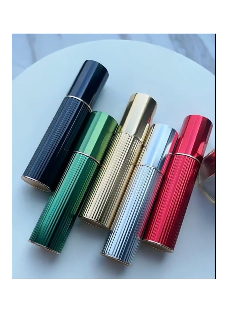 2 PCS Travel Perfume refill bottle 5ML, Bottom Refill (Black+Green)