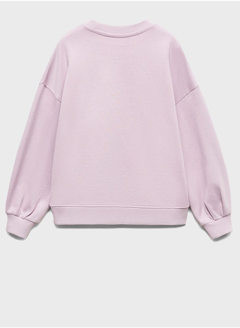 MANGO - Kids Embroidered Sweatshirt - Image 1