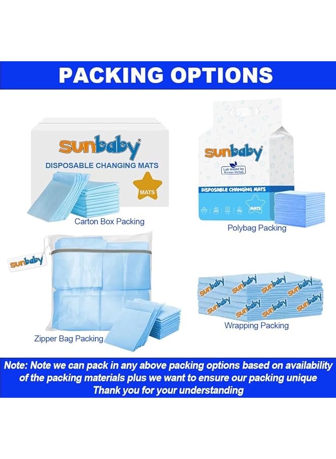 SunBaby Star Babies Disposable Changing Mats Pack Of 36 Blue - Image 2