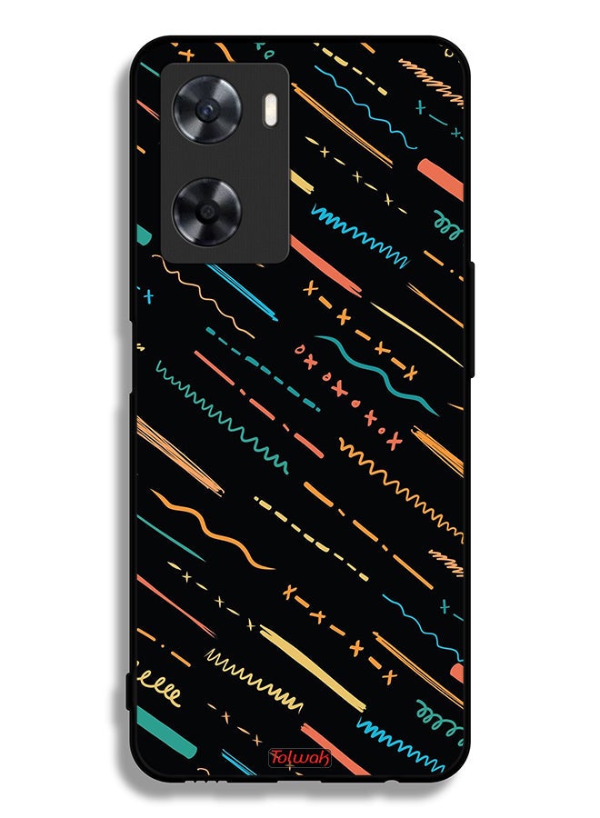 Tolwak Oppo A57s Protective Case Cover X Lines Abstract Pattern - Image 2