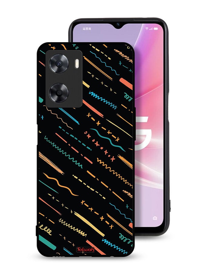 Tolwak Oppo A57s Protective Case Cover X Lines Abstract Pattern - Image 1