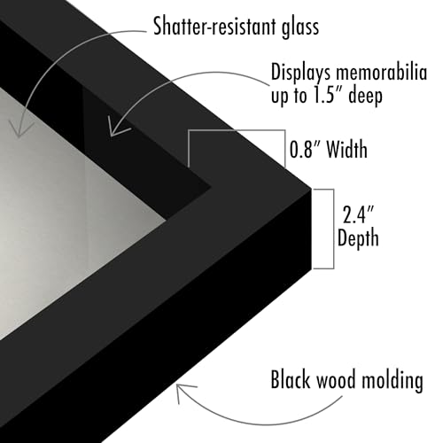 Americanflat 11x11 Shadow Box Frame in Black with Soft Linen Back - Composite Wood with Polished Glass for Wall and Tabletop - Image 3