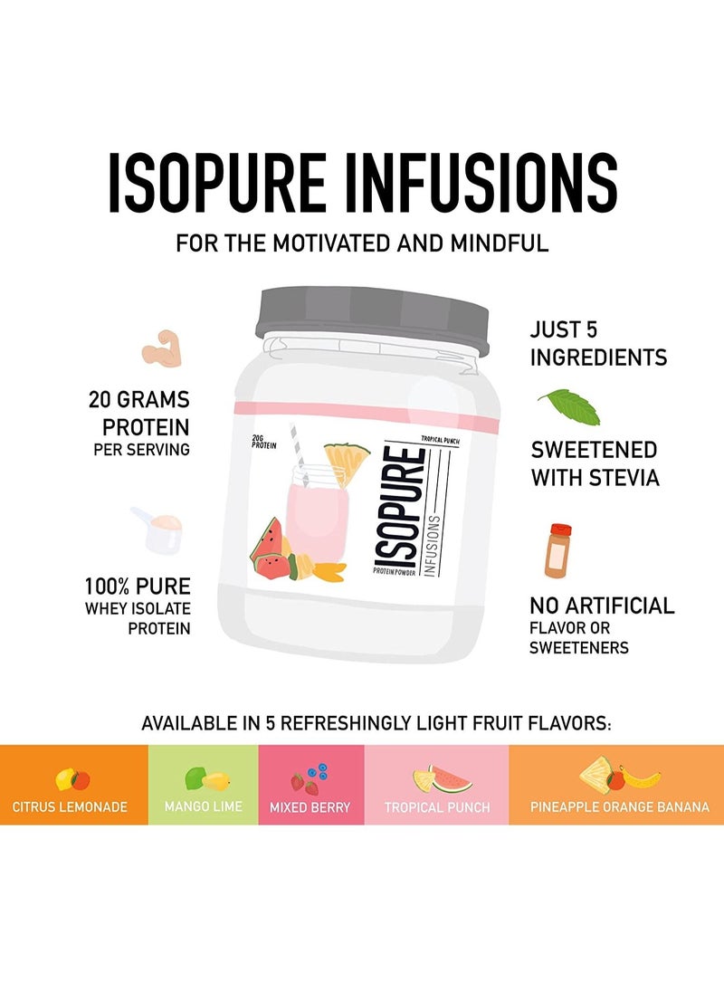 Isopure Infusions Refreshingly Light Fruit Flavored Whey Protein Isolate Powder Tropical Punch 16 Servings - pzsku/Z2101BC3F35B1D9B970B5Z/45/_/1643466025/d461263d-5473-4620-938d-95adb4187f87