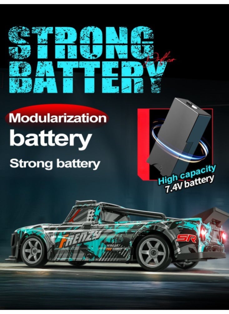 Harvestoy Harvestoy 1:16 RC Drift Car, 25KM/H 4WD High Speed Remote Control Cars for Kids, with LED Lights, Two Batteries, Extra Tires, Drift RC Cars for Adults  - Image 4