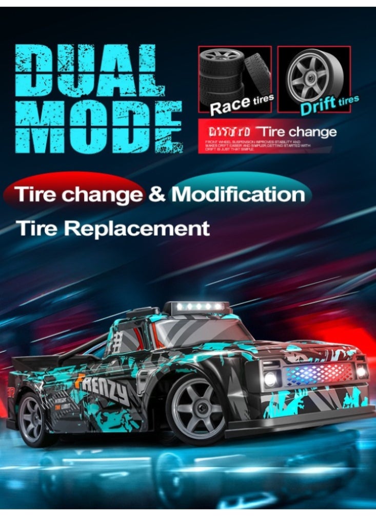 Harvestoy Harvestoy 1:16 RC Drift Car, 25KM/H 4WD High Speed Remote Control Cars for Kids, with LED Lights, Two Batteries, Extra Tires, Drift RC Cars for Adults  - Image 3